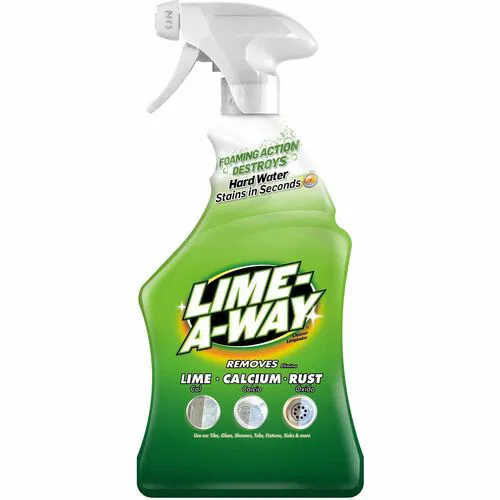Lime-A-Way Bathroom Limescale Remover, 22 fl oz Spray Bottle, Unscented, Green, 6/CT