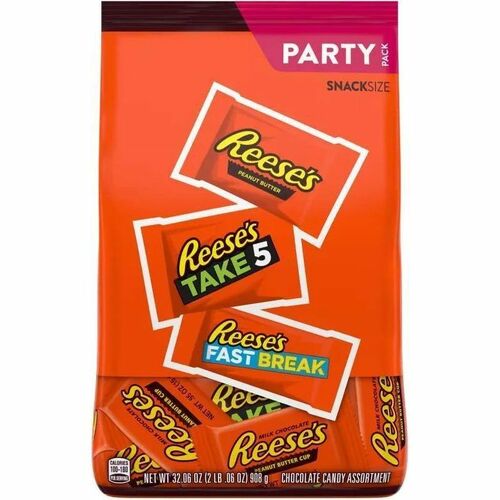 Green Rabbit Reese's Snack-Size Candy Assortment, Chocolate, Individually Wrapped, 2.04 lb(Fast Break, Take 5, Peanut Butter Cups)