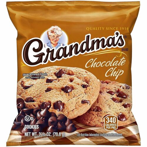 Grandma's Big Chocolate Chip Cookies, 2.5 oz, 60/PK