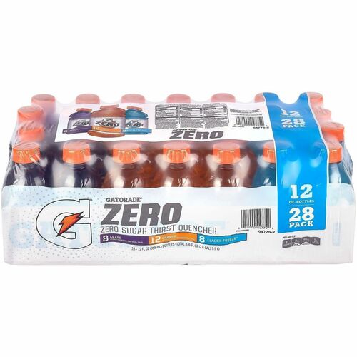 Gatorade Energy Drink, Zero, Sugar-Free, Orange, Grape, Glacier Freeze, 28/Bag