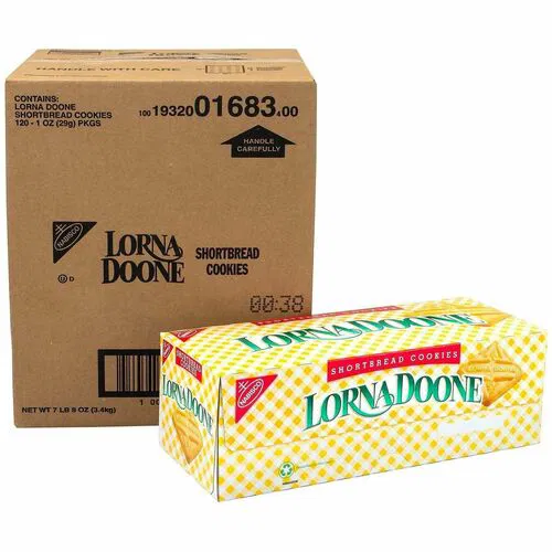 Lorna Doone Shortbread Cookies, Butter, 1 oz, 120/Bag, Kosher