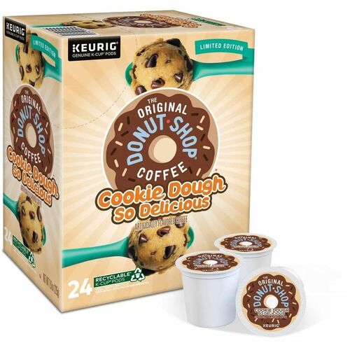 The Original Donut Shop® K-Cup, Pod Cookie Dough So Delicious K-Cups - Light - 24 K-Cup - K-Cup, Pod - Cookie Dough So Delicious - Kosher - 4 / Carton