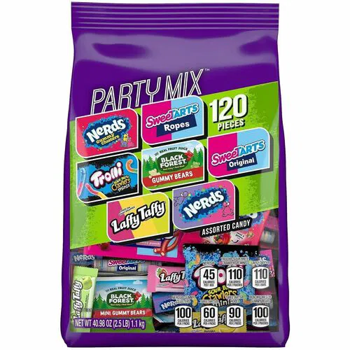 Green Rabbit Nerds Party Mix Candy, Assorted Variety Pack, 120/Bag, 1/CT