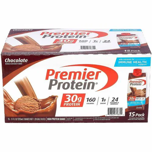 Premier Nutrition Protein Shake, Bottle, 11 fl oz (325 mL), Chocolate, 15/Bag