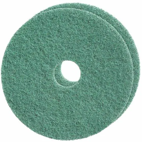 TASKI Cleaning Pad, Twister, 14" x 20", Diamond-Impregnated, Green, for Stone Floors, 2/PK