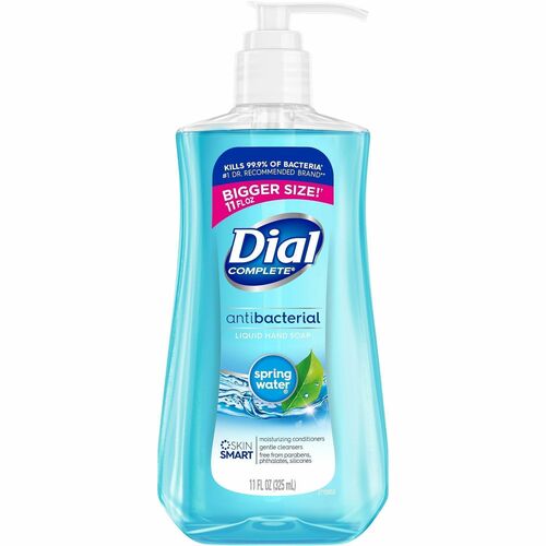 Dial Liquid Soap, Antibacterial, Spring Water Scent, Pump Dispenser, Moisturizing, Blue, Healthcare and Office Use, 12/CT