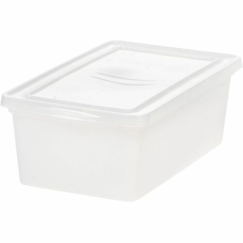 Iris, Storage Case, 6 Qt, Non-Latching Lid, Stackable Tote, 8.3" W x 14.3" D x 4.9" H