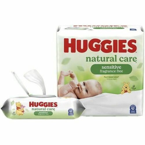 Huggies Cleaning Wipes, Natural Care Sensitive, Unscented, Hypoallergenic, Alcohol-Free, Paraben-Free, pH-Balanced, White, 3/CT