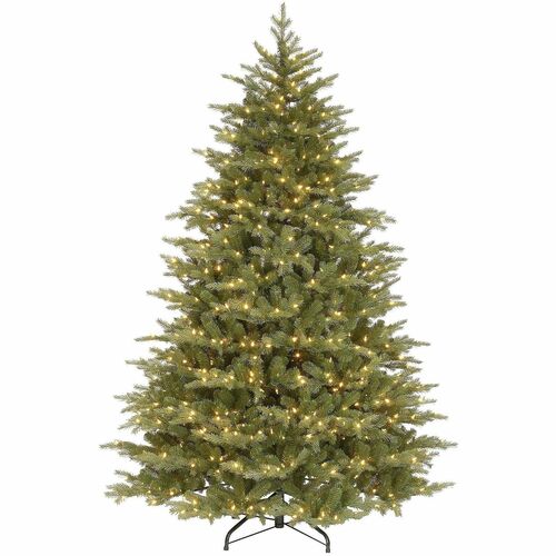 National Tree Christmas Tree, Indoor, Nordic Spruce, 7.5 ft, Feel Real Branch Tips, Pre-Strung 900 Clear Lights, 5,230 Tips