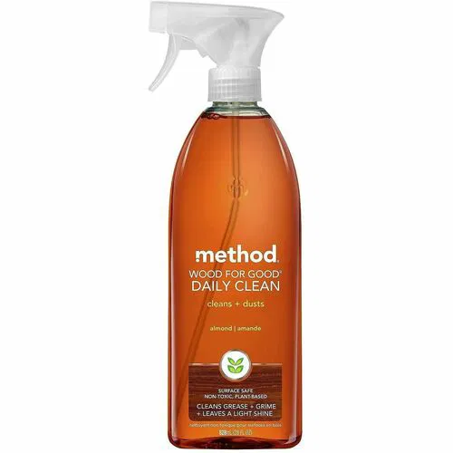 Method Daily Wood Cleaner, Multi-Surface Spray, 28 fl oz, Almond Scent, Cruelty-Free, Clear, 8/CT