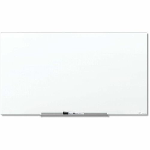 Quartet InvisaMount Dry Erase Board, 72" W x 48" H, Anti-Glare White Glass, Magnetic