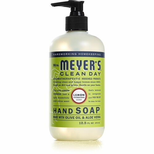 Mrs. Meyer's Clean Day Hand Soap - Lemon Verbena Scent - 12.50 fl oz - Dirt Remover, Grime Remover - Hand - Moisturizing - Multi - Refillable, Cruelty-free, Non-drying, Paraben-free, Phthalate-free - 6 / Carton