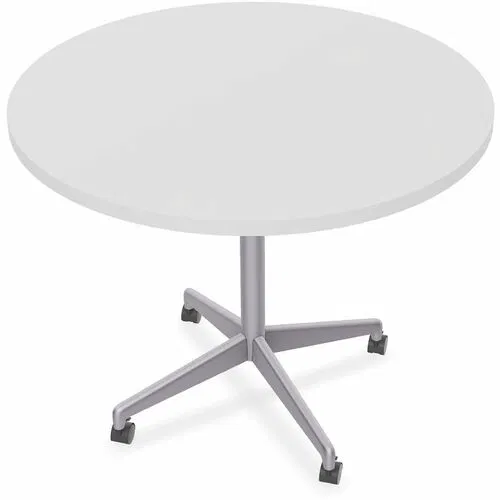 Special-T, Utility Table, Hospitality, ZIA Series, 42" Dia x 29" H, X-Shaped Powder Coated Cast Aluminum/Steel Base, White, 6/BND
