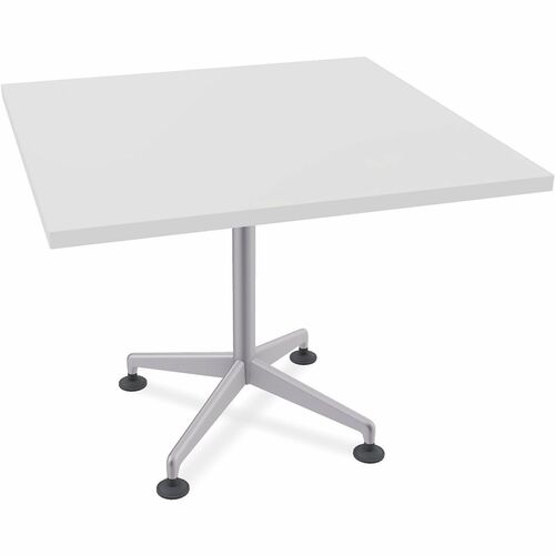 Special-T, Utility Table, Hospitality/Office, ZIA, Square 42" W x 42" D x 29" H, White HPL Top, Powder-Coated X Base, 8/BDL