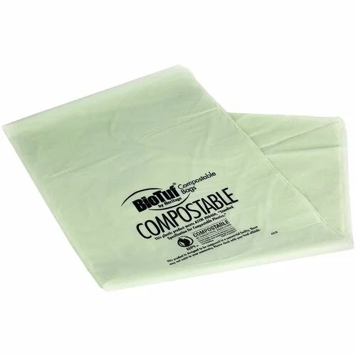 Heritage BioTuf Compostable Can Liners - 48 gal Capacity - 48" Length x 42" Width x 1 mil (25 Micron) Thickness - Green - Bioplast - Can Liner, Food Waste, Industrial - 1 Carton