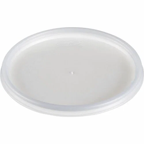 Dart Lids for Foam Cups and Containers - Round - Foam, Plastic - Translucent - 100/Bag - 10 / Carton