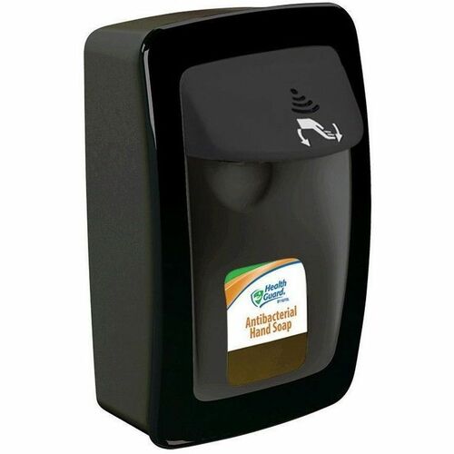 Health Guard DesignerSeries NoTouch M-Fit Dispenser - Automatic - 1.27 quart Capacity - Support 4 x C Battery - Touch-free, Refillable, Low Battery Indicator, Site Window - Black - 6 / Carton