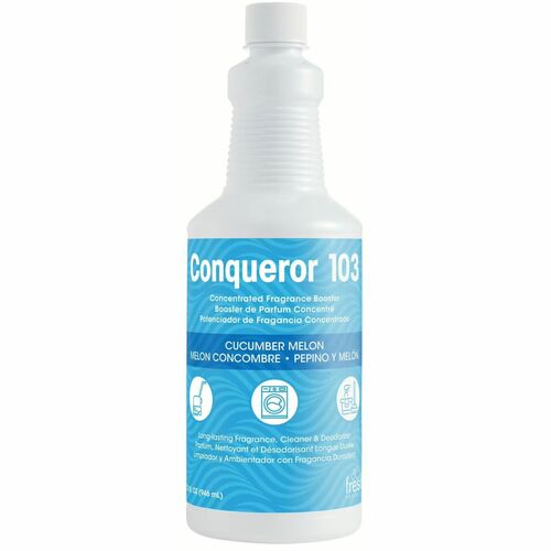 Fresh Products Conqueror 103 Surface Deodorizer, Concentrate, 32 fl oz (1 qt), Tutti Frutti Scent, Multi-Surface, 12/CT