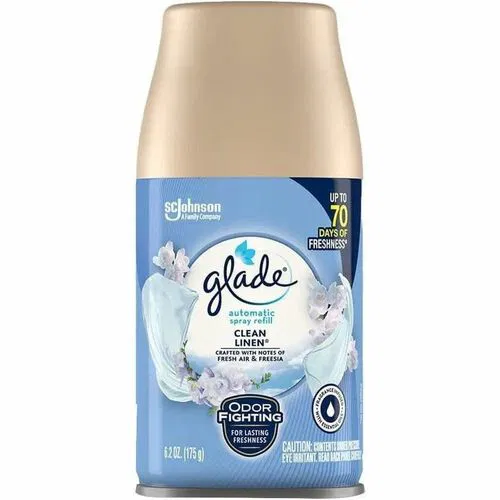 Glade Air Freshener Refill, Clean Linen, 6.2 fl oz, 70-Day Long-Lasting, for Automatic Sprayers, Value Pack