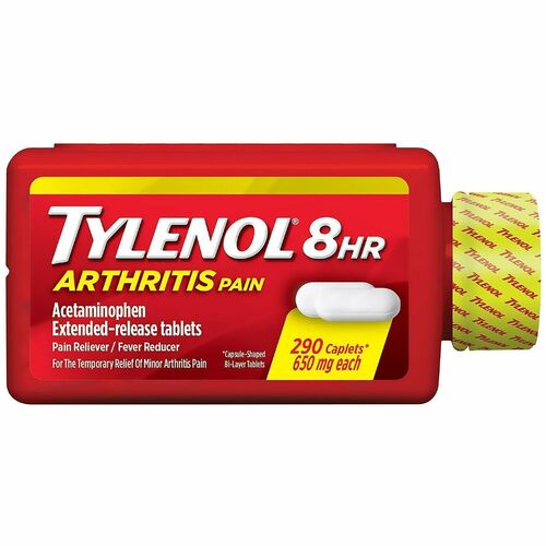 Green Rabbit Tylenol 8Hr Arthritis Pain Relief - For Pain, Arthritis, Backache, Headache, Cold - 1 / Carton