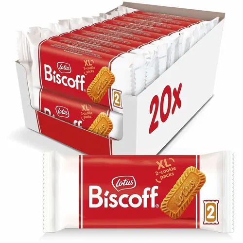Biscoff Cookies - Individually Wrapped, No Artificial Flavor, Preservative-free, No Artificial Color - 0.90 oz - 20 / Box