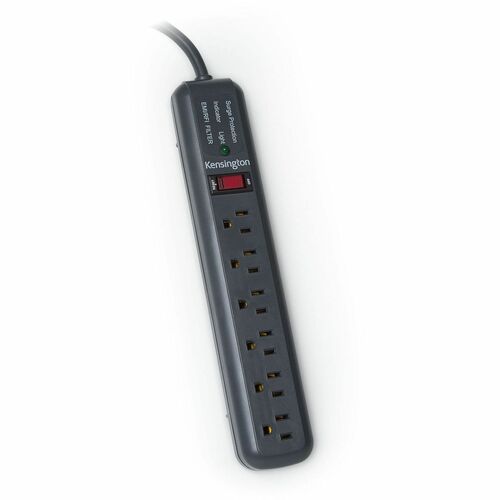 Kensington Guardian 6-Outlets Surge Suppressor/Protector - Notebook, Television, Printer - Black - 6 x AC Power - 540 J - 15 ft