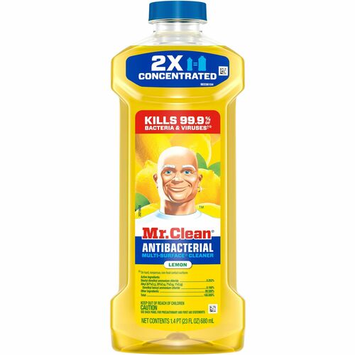 Mr. Clean All Purpose Cleaner, Cleaning Liquid, Lemon - For Multi Surface, Multipurpose - Concentrate - Liquid - 64 fl oz (2 quart) - Fresh, Lemon Scent - Recommended For: Grease Remover, Grime Remover, Dirt Remover, Bacteria Remover - Long Lasting, Chlor