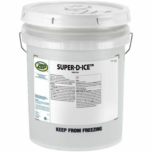 Zep Commercial Super D-Ice All-Temperature Ice Melt - Pellet - Rock Salt, Calcium Chloride -58°F (-50°C) - 40 lb