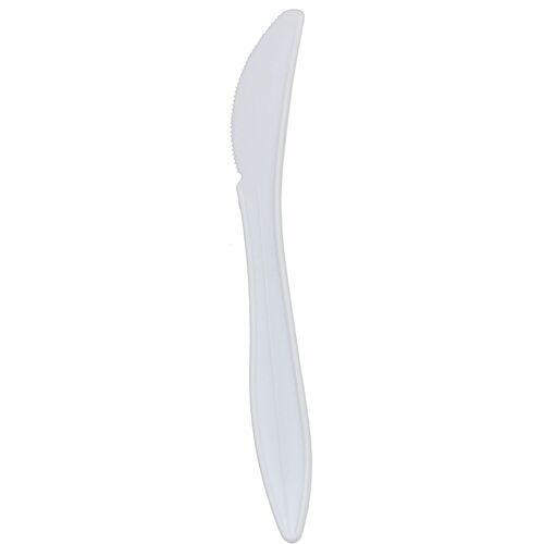 Karat Knife Med-weight/White - Knife - Knife - Restaurant, Cafeteria - Polypropylene Plastic - White - 100/Box - 10 / Carton