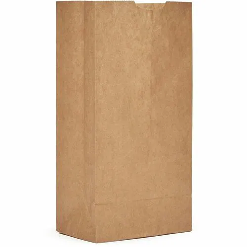 AJM #4 Kraft Paper Grocery Bags - #4 - Natural Kraft - Paper - Grocery, Supplies - Recycled - 500 / Carton