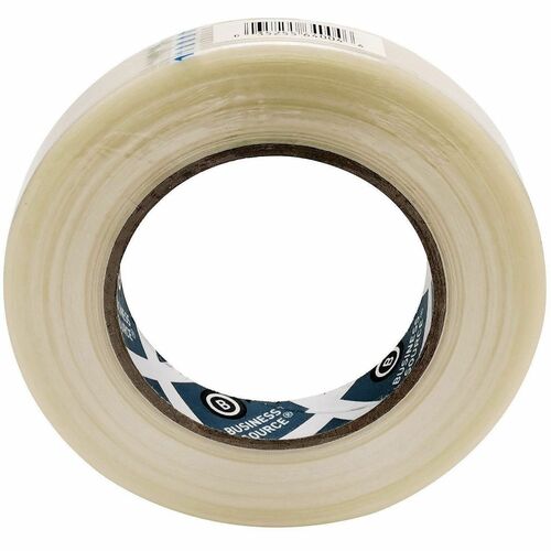 Business Source Filament Tape - 60 yd Length x 0.75" Width - 3" Core - White - Film (Fiberglass Reinforced) Backing - 1 Roll