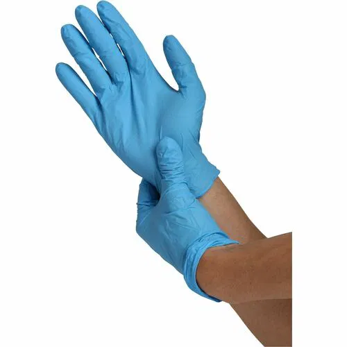 Genuine Joe Work Gloves - 3 mil Thickness - X-Large Size - Nitrile - Blue - 100 / Box