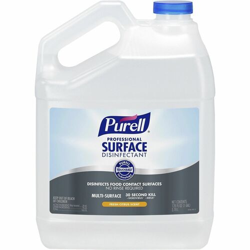 PURELL® Professional Surface Disinfectant - For Multi Surface - Spray - 128 fl oz (4 quart) - Fresh Citrus Scent - Recommended For: Germs Remover, Coronavirus, Virus Remover, Bacteria Remover, Residue Remover - Streak-free, No-rinse - 4 / Carton