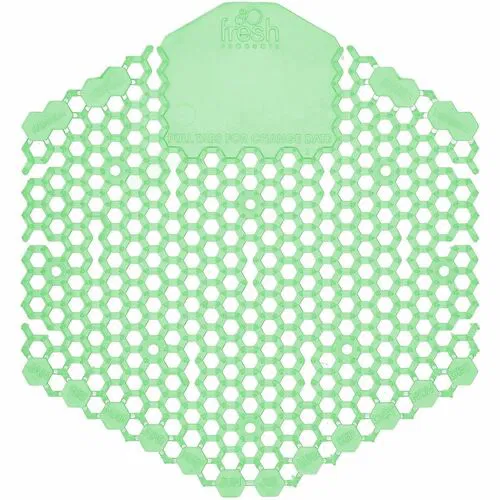 Fresh Products Wave 3D Urinal Screen - Lasts upto 30 Days - Odor Neutralizer, Dual Sided Design, Anti-splash - 6 / Carton - Green