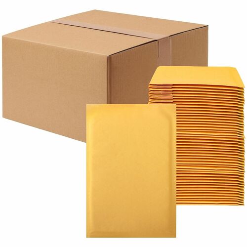 Lindenmeyr Explorer Kraft Self-Seal Bubble Mailers - Bubble/Shipping - #4 - 9 1/2" Width x 14 1/2" Length - Self-sealing - Kraft - Kraft - 100 / Carton