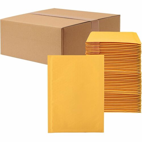 Lindenmeyr Explorer Kraft Self-Seal Bubble Mailers - Bubble/Shipping - #1 - 7 1/4" Width x 12" Length - Self-sealing - Kraft - Kraft - 100 / Carton