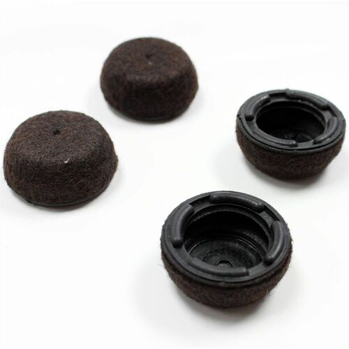 Lorell Snap-On Floor Savers - Dark Brown - Plastic - 12/Carton