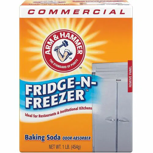 Arm & Hammer Commercial Fridge Odor Absorber - For Refrigerator, Restaurant, Kitchen, Institutional, Food, Freezer, Commercial - 16 oz (1 lb) - Recommended For: Odor Remover - Deodorize, Absorbent, Chemical-free - Orange - 1 Each