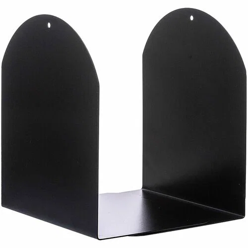 Business Source Bookend - 7" Height - Magnetic - Black - 2 / Pair