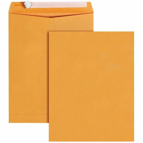Business Source Kraft Peel-and-Stick Catalog Envelopes - Catalog - 10" Width x 13" Length - Peel & Stick - Brown - Kraft Paper - 100 / Box