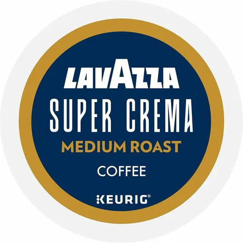Lavazza K-Cup, Pod, Ground Super Crema K-Cup Coffee Pods - Compatible with Keurig Brewer - Medium - 0.4 oz - K-Cup, Pod, Ground - Super Crema - Kosher - 22 / Box