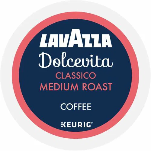 Lavazza K-Cup, Pod, Ground Dolcevita Classico K-Cup Coffee Pods - Compatible with Keurig Brewer - Medium - K-Cup, Pod, Ground - Dolce Vita, Classico, Robusta, Arabica, Dried Fruit - Kosher - 22 Boxes/Carton - 4 / Carton