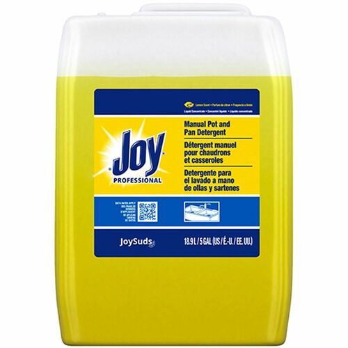 JoySuds Professional Dishwashing Detergent - For Multipurpose - Concentrate - Liquid - 640 fl oz (20 quart) - Lemon Fresh Scent - Recommended For: Soil Remover - Yellow - 1 Each