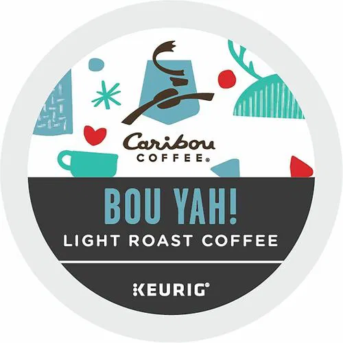 Caribou Coffee® K-Cup, Pod 'Bou Yah! Blend K-Cup Pods - Compatible with Keurig Brewer - Light - K-Cup, Pod - Citrus, Sweet, Arabica - Kosher - 22 / Box