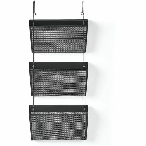 Lorell Mesh Wall File Organizer System - Black - Mesh - 1 Each