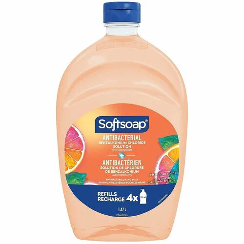 Softsoap Antibacterial Soap Pump - Crisp Clean Scent - 1.56 quart - Bacteria Remover - Hand, Skin - Moisturizing - Antibacterial - Orange - Paraben-free, Phthalate-free - 3 / Carton