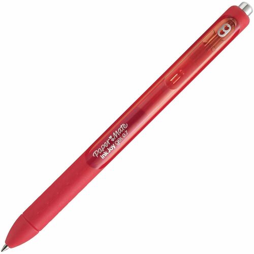 Paper Mate InkJoy Gel Pen - Retractable - Red Ink - Gel-based - Writing, Home, Office, School - 1 / Dozen