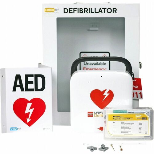 CARDIACT LIFEPAK CR2 Semi-Auto English AED Kit with USB - Semi-automatic - White