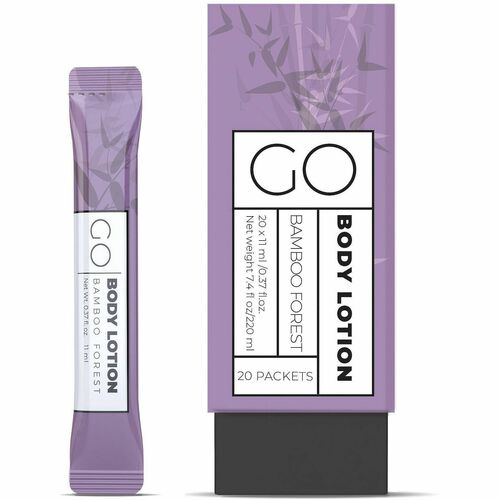 Go Essentials Travel-Size Body Lotion Packets - Lotion - 0.37 fl oz - Lavender - Applicable on Body - Skin, Hotel Room, Gymnastic - Moisturising, Lightweight - 20 / Pack