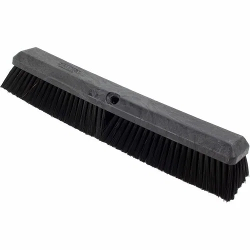 Sparta 8" Color-Coded Omni-Sweep Floor Sweep - 1.75" Polyester Bristle - 18" Overall Length - Black - 12 / Carton